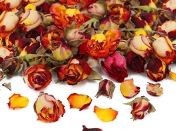 Sušené květy růží,žluto červené 10g