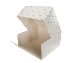 Dortová krabice bílozlatá 30x30x12,5cm (minimální odběr 5ks) 