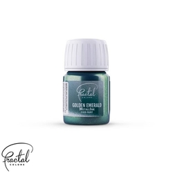 Tekutá metalická  barva Fractal - GOLDEN EMERALD (30ml)